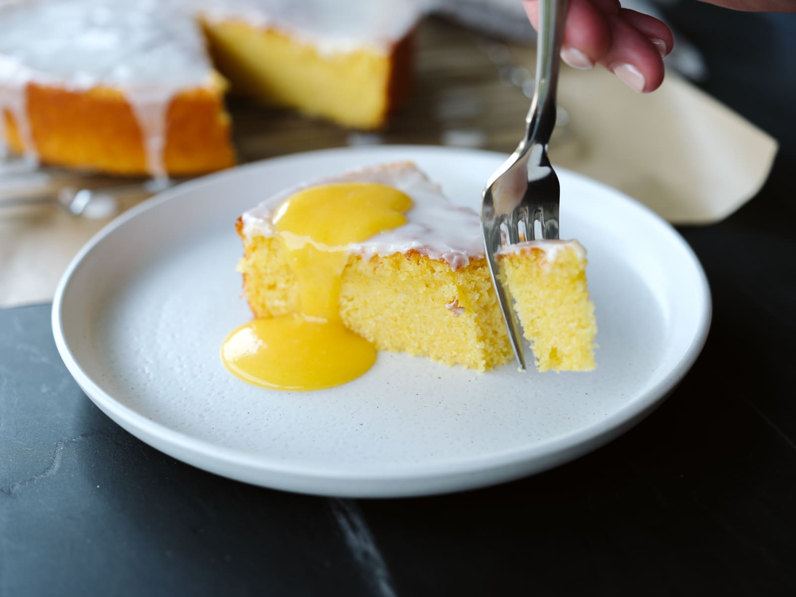 Lemon Cornbread Cake